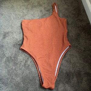 SHEIN orange one piece swimsuit